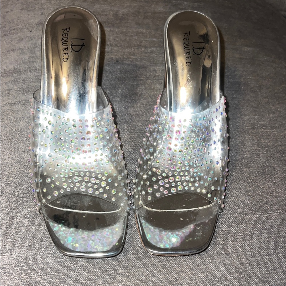 Equipe Silver Rhinestone Heels